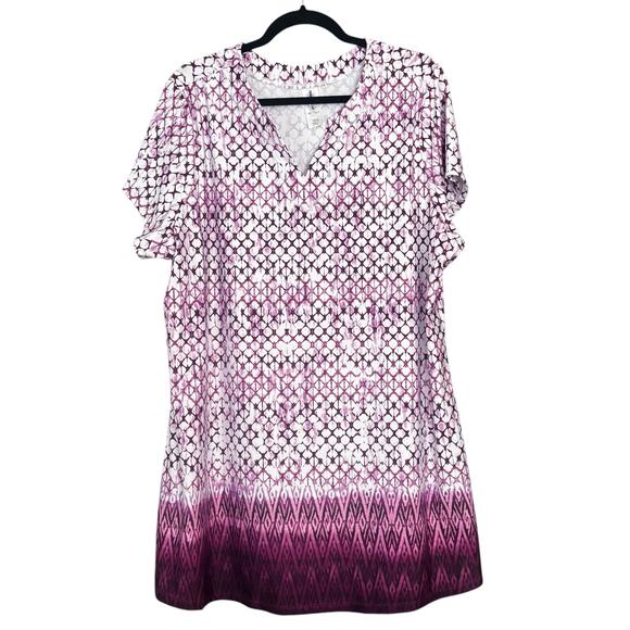 Swimsuits For All Cover Up Dress Buttery Soft 18/20 V-neck Beachy Poolside - Picture 11 of 11